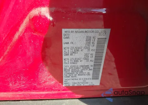 2017 Nissan Rogue S from USA, damaged, VIN 5N1AT2MT8HC833949